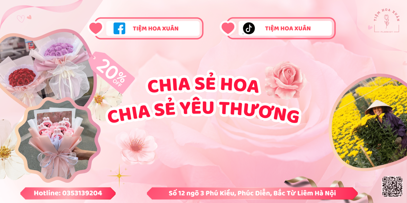 banner tiem hoa xuan