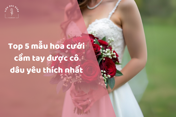 Hoa cưới cầm tay ảnh bìa