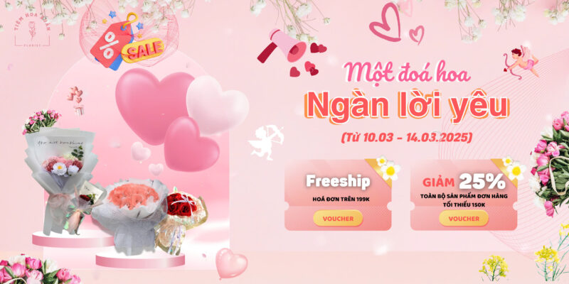 banner valentine trắng